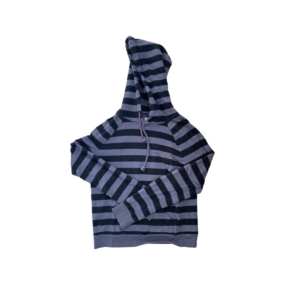 Black and Gray Striped Sweatshirt